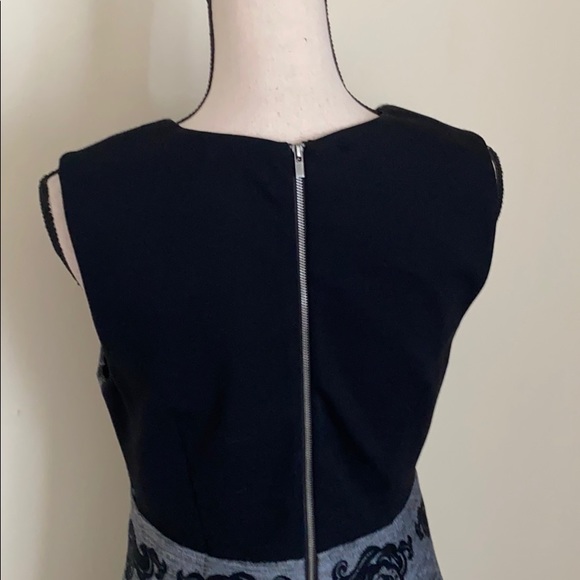 Diane von Furstenberg Yvette Black Gray Dress Sz 8 - Picture 12 of 15